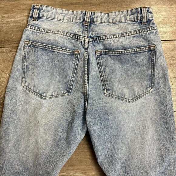 Refuge Jeans Size 5 Denim Mom Distressed Acid Wash Jeans Pants Washed Blue - Picture 4 of 6